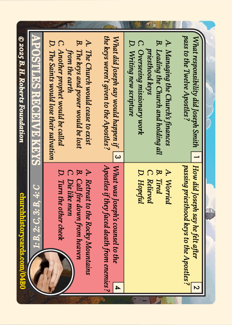 Back of card