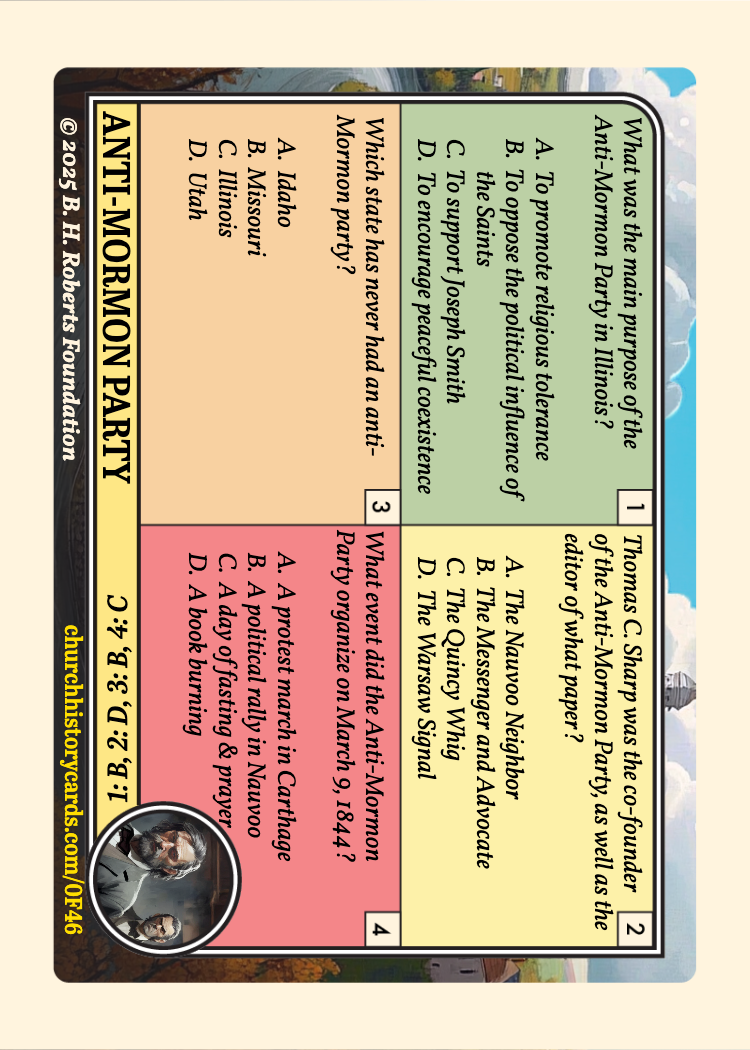 Back of card