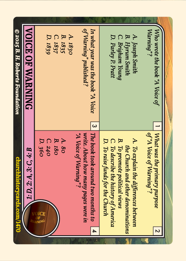 Back of card