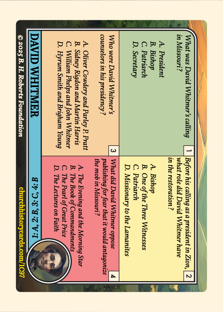 Back of card