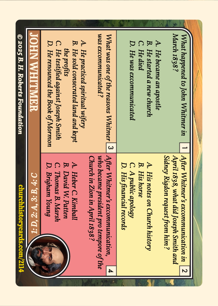 Back of card