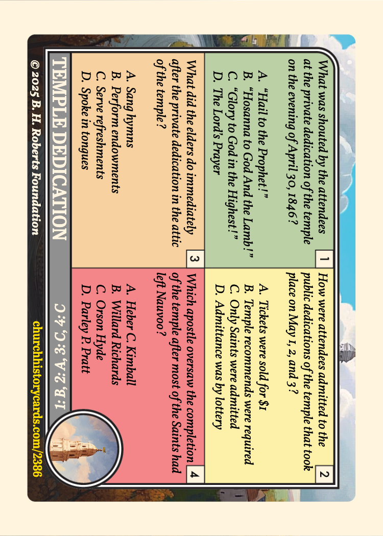 Back of card