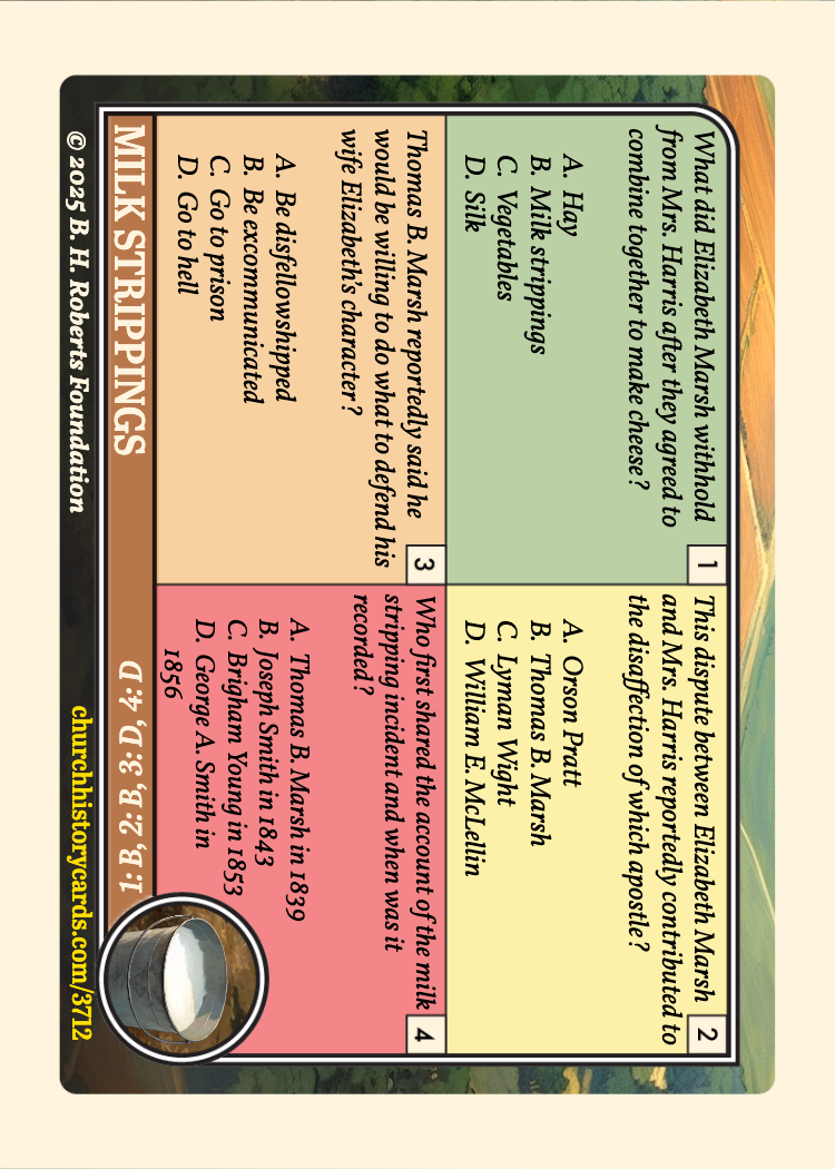 Back of card