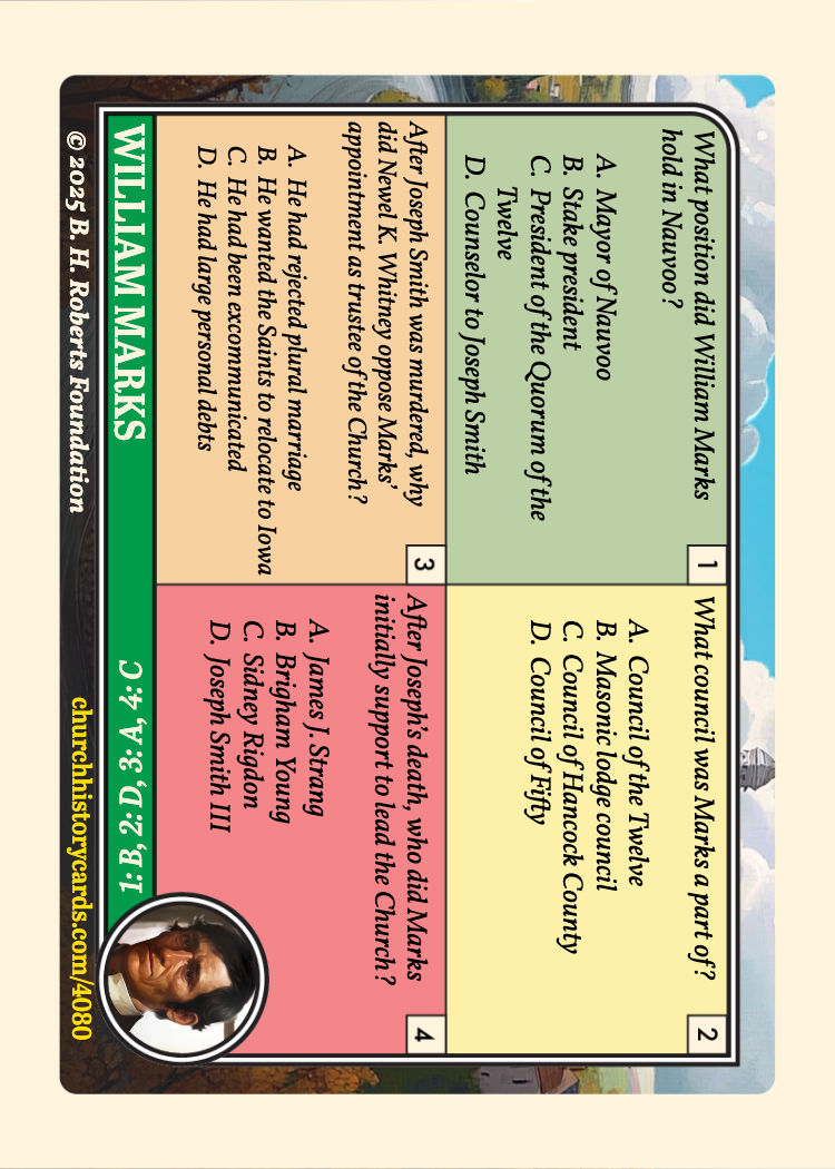 Back of card