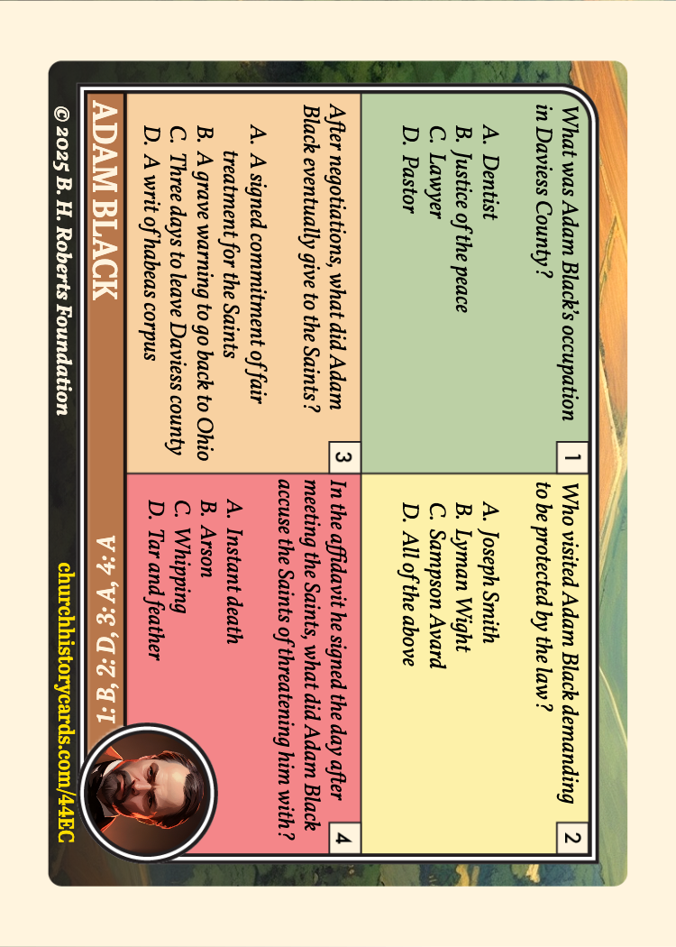 Back of card