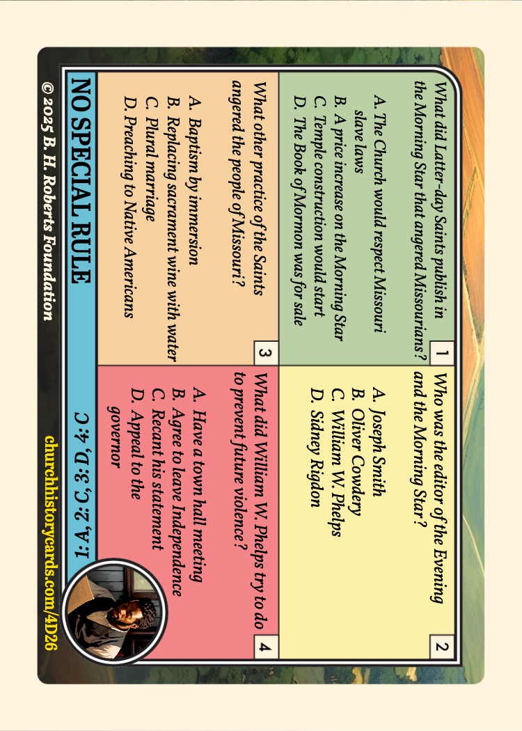 Back of card