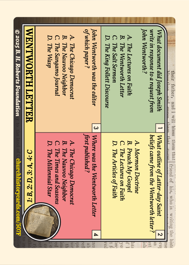 Back of card