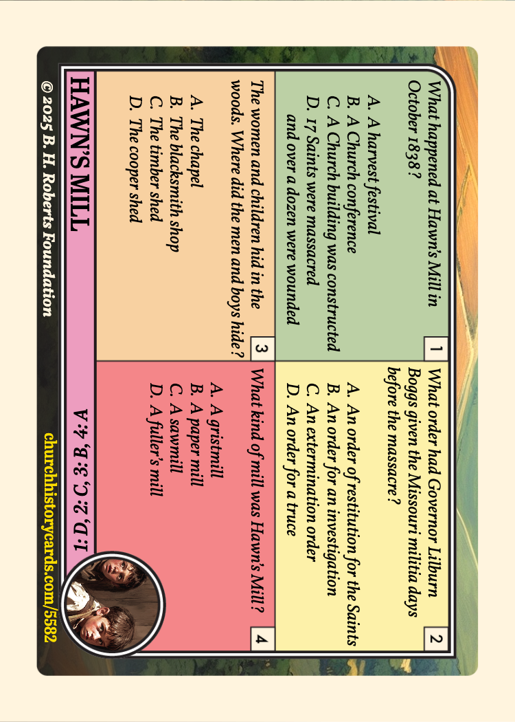 Back of card