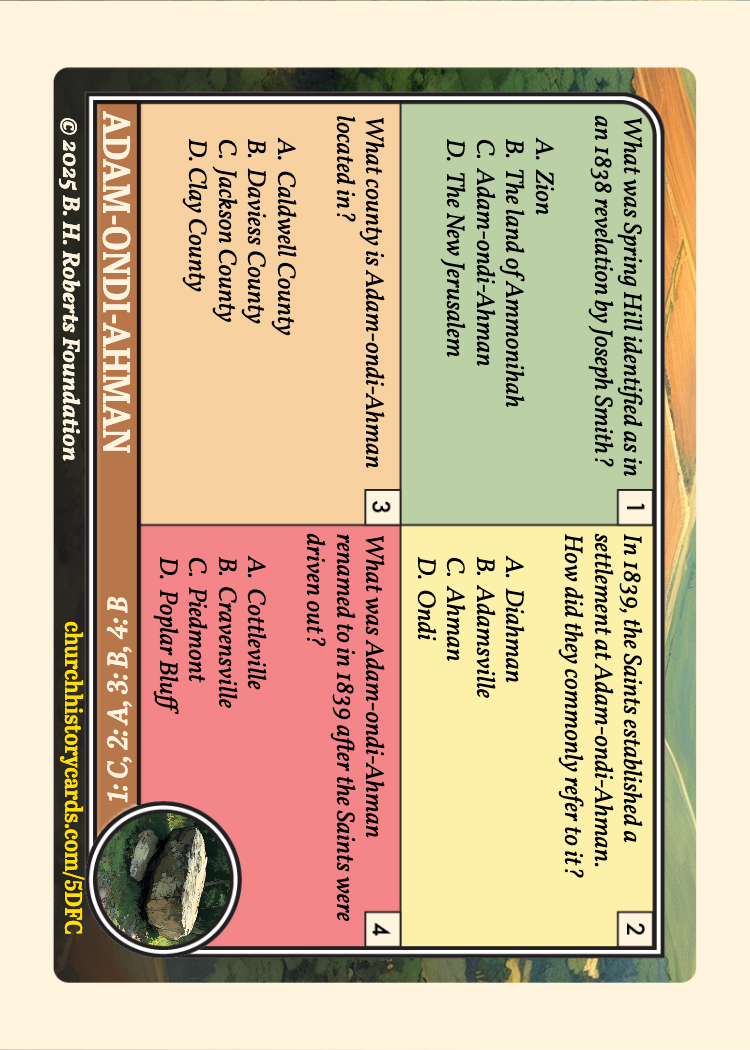Back of card