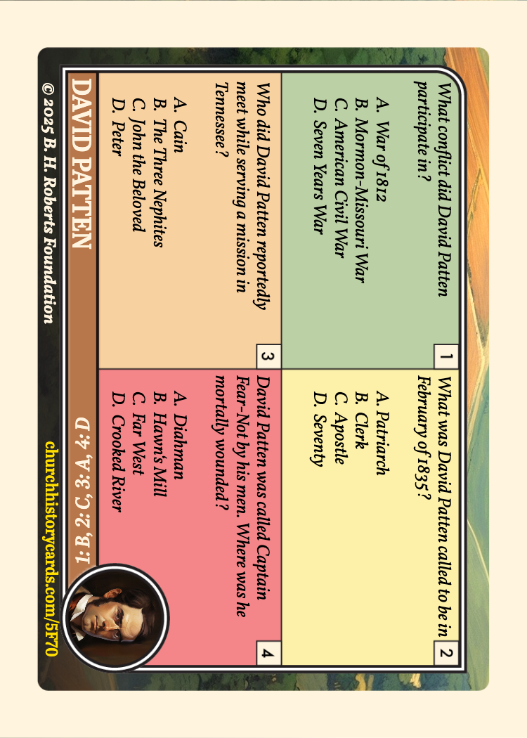 Back of card