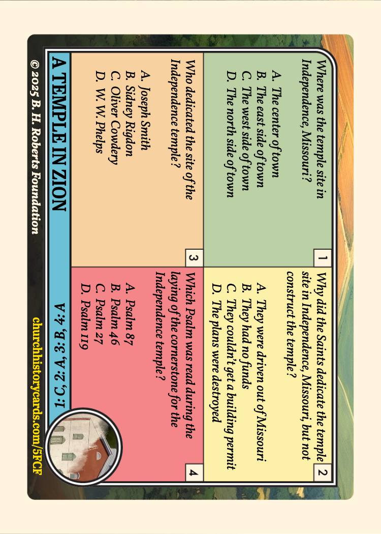 Back of card