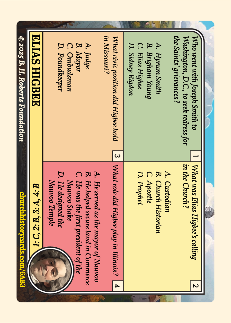Back of card