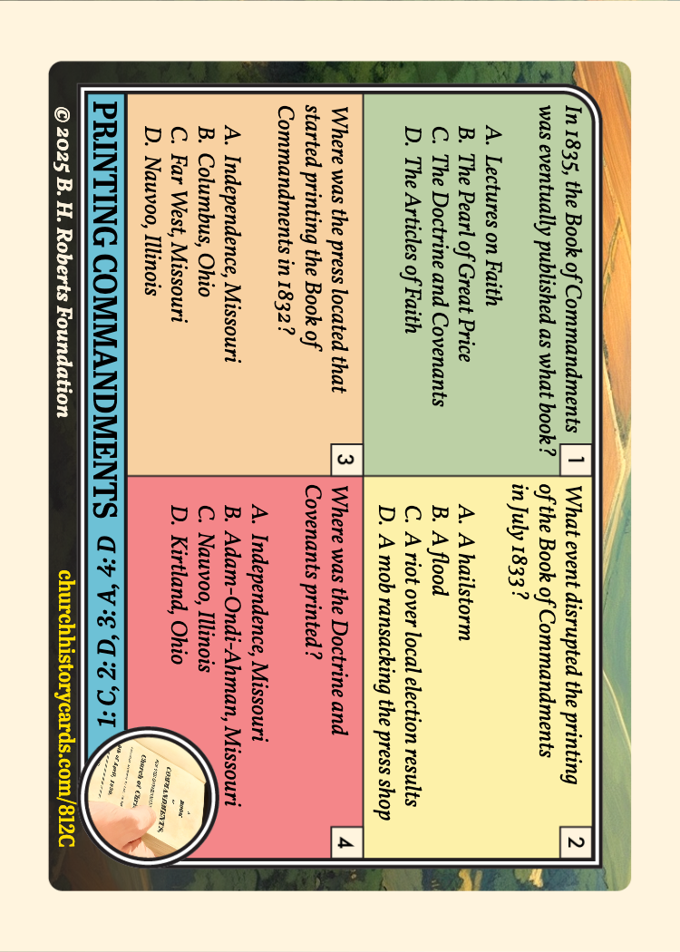 Back of card