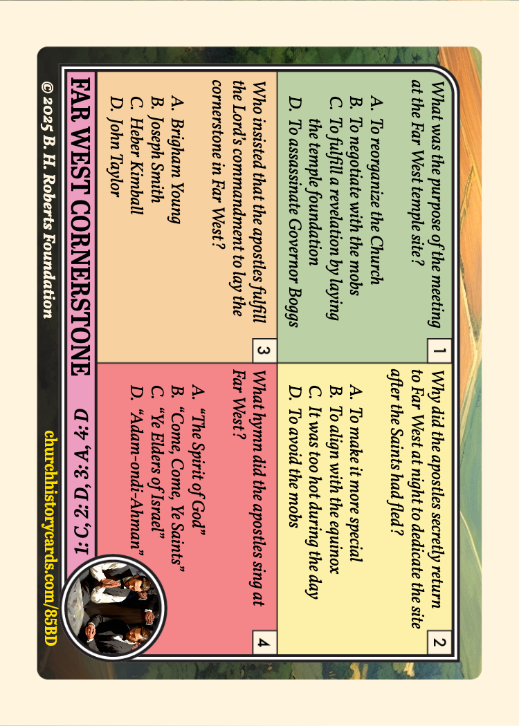 Back of card