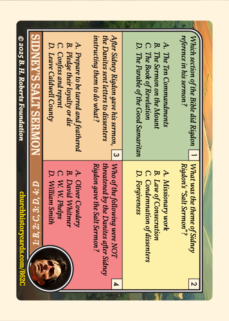Back of card