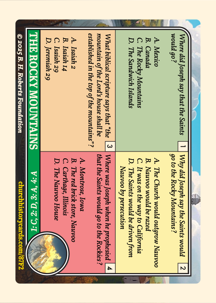 Back of card