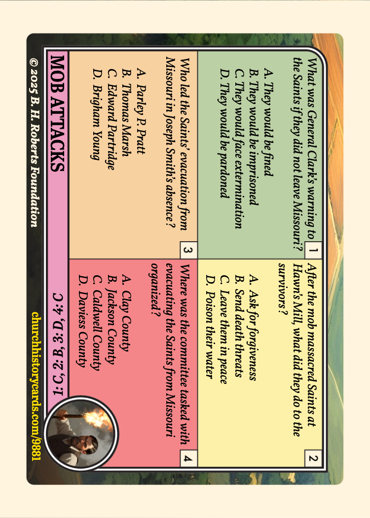 Back of card