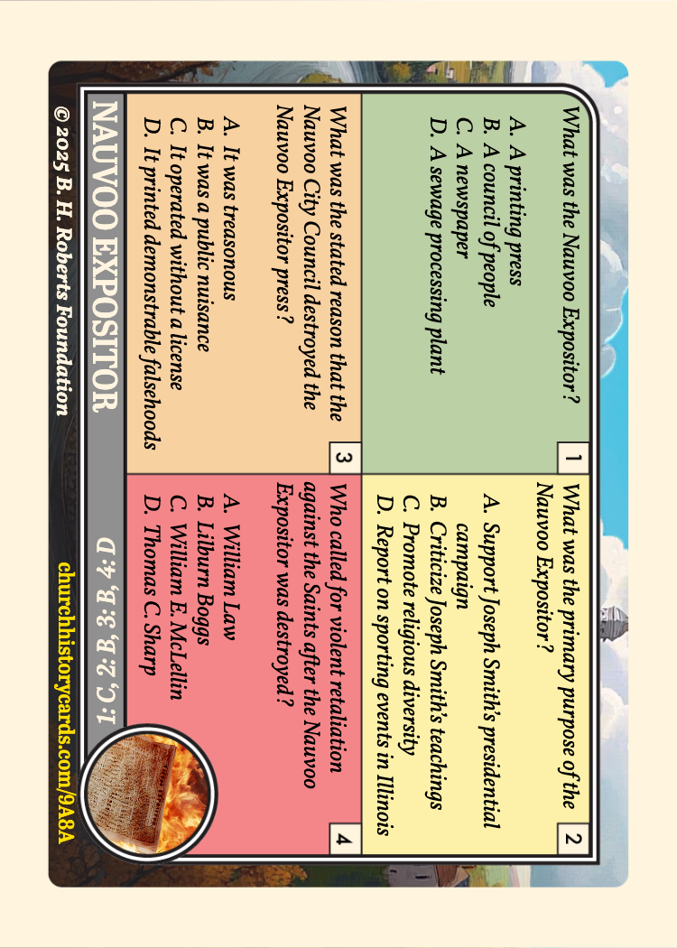 Back of card