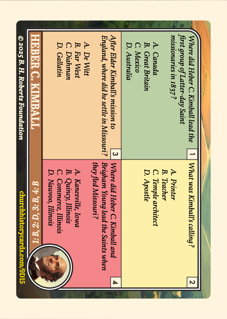 Back of card