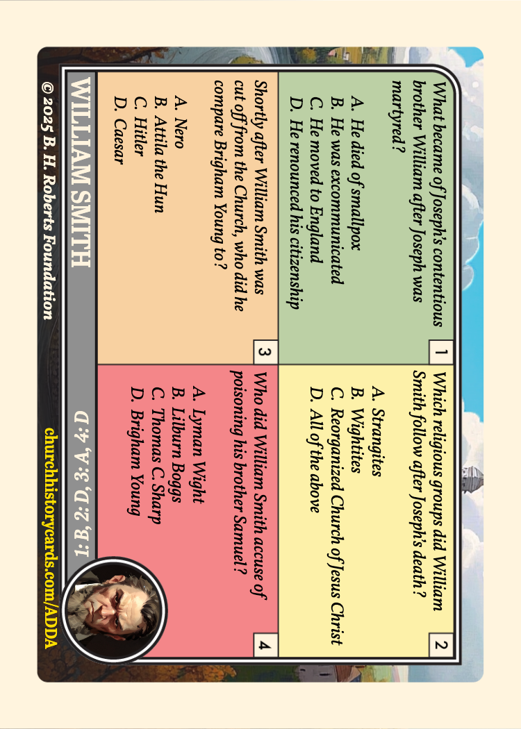 Back of card