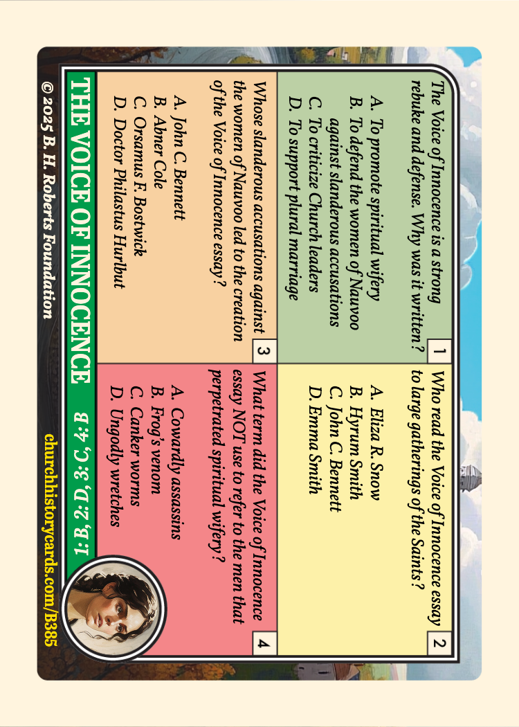Back of card