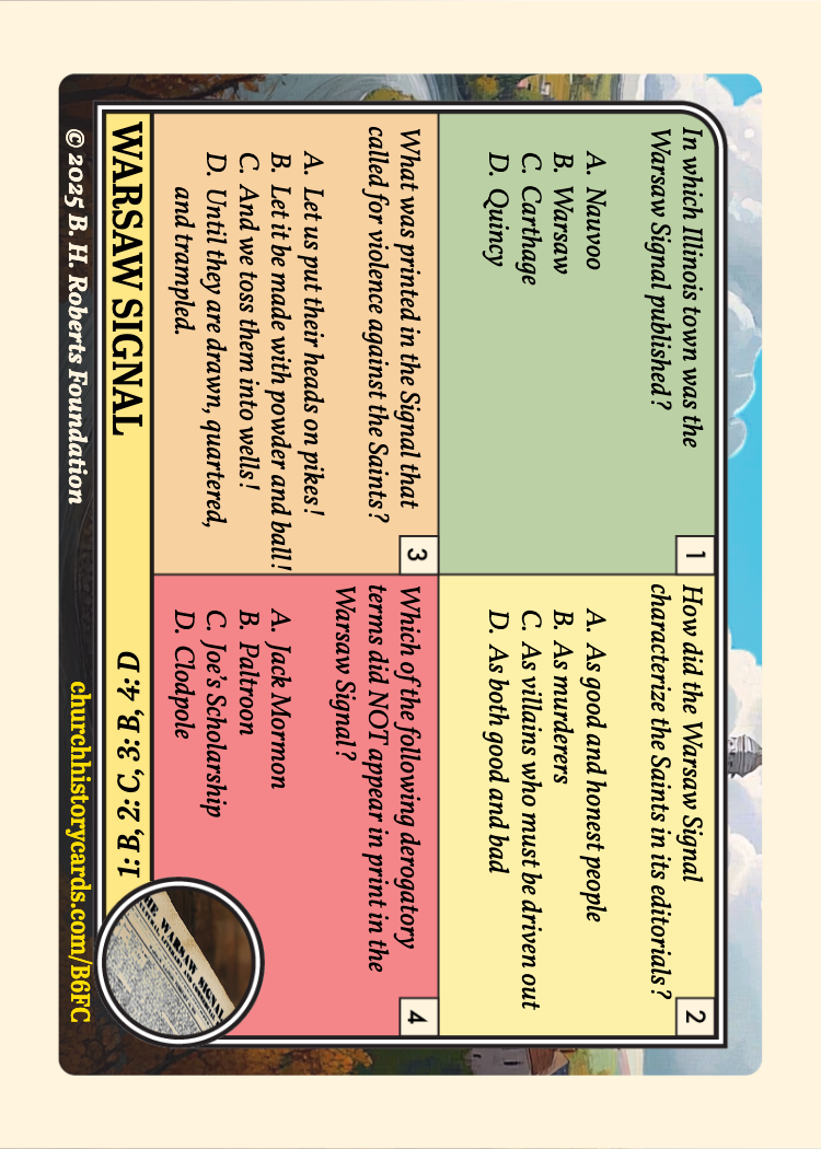 Back of card