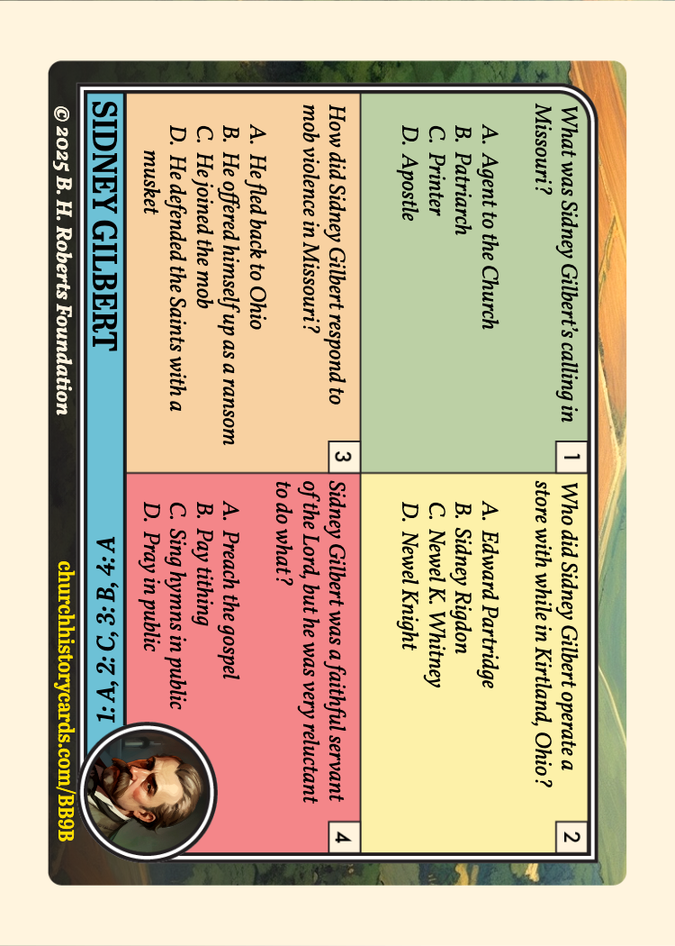 Back of card