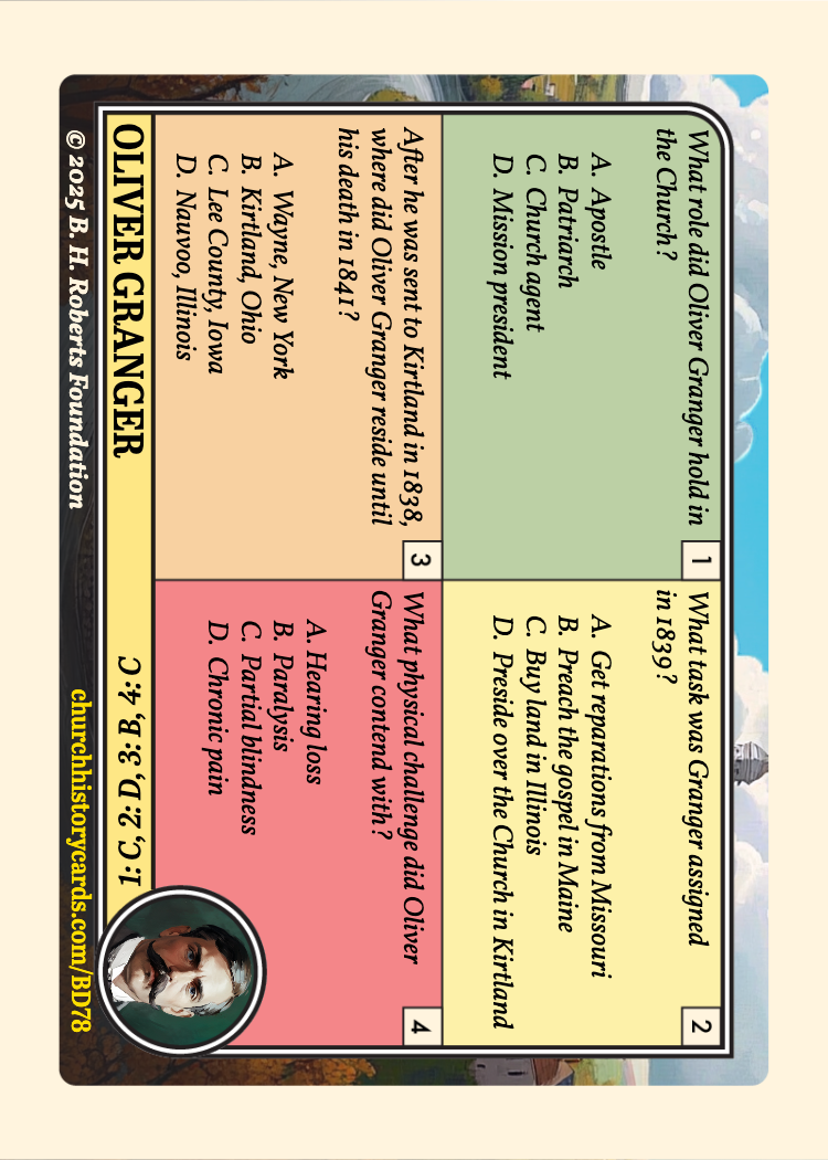 Back of card