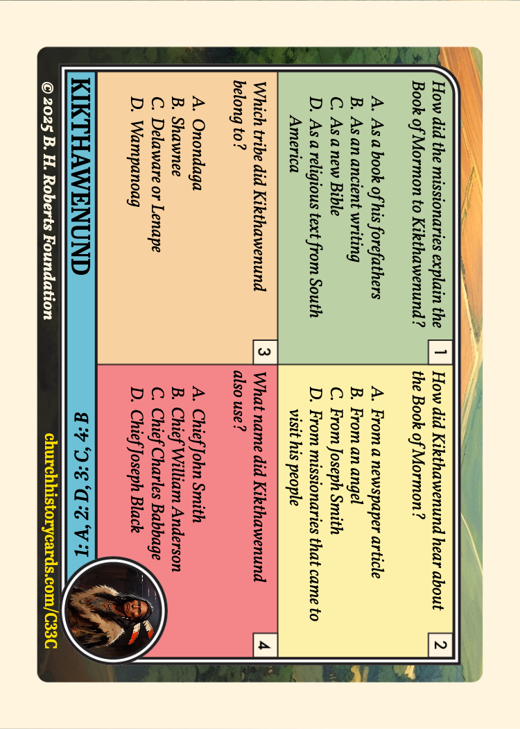 Back of card