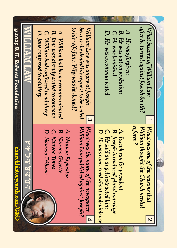 Back of card