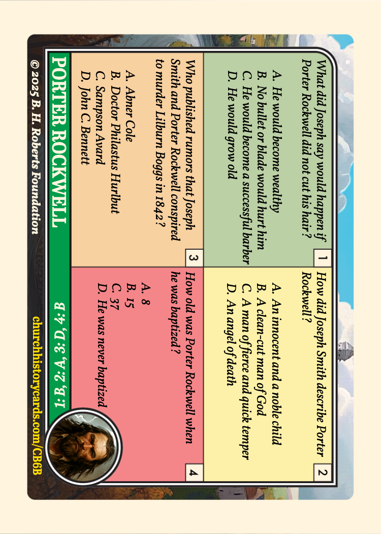 Back of card