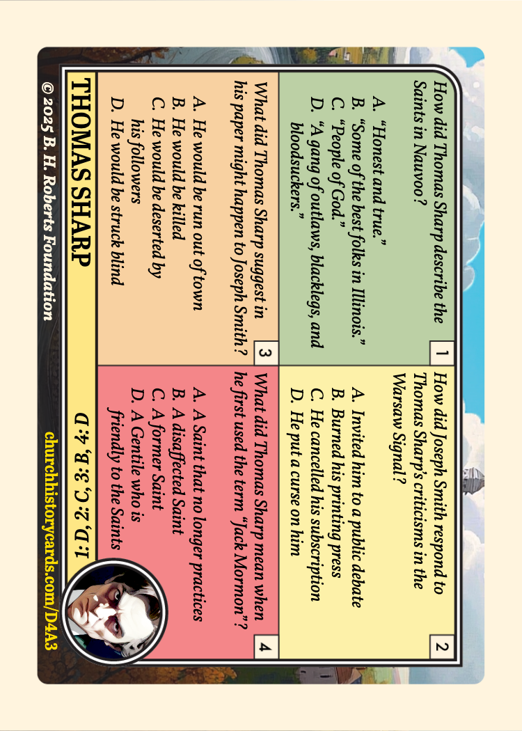 Back of card
