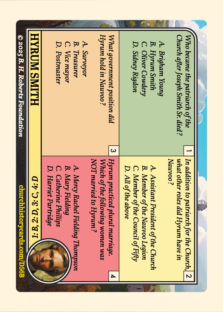 Back of card