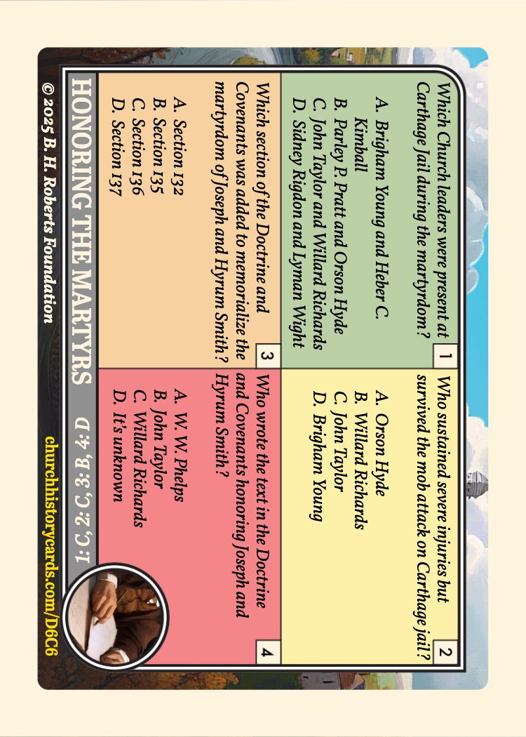 Back of card
