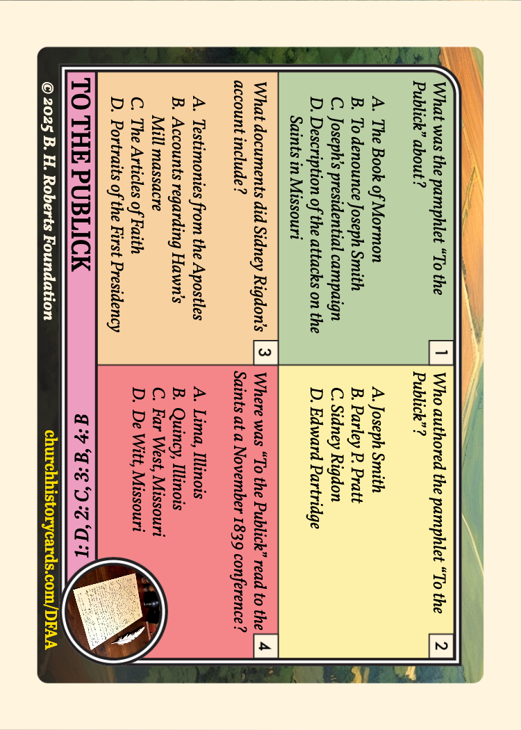 Back of card