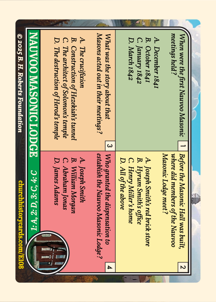 Back of card