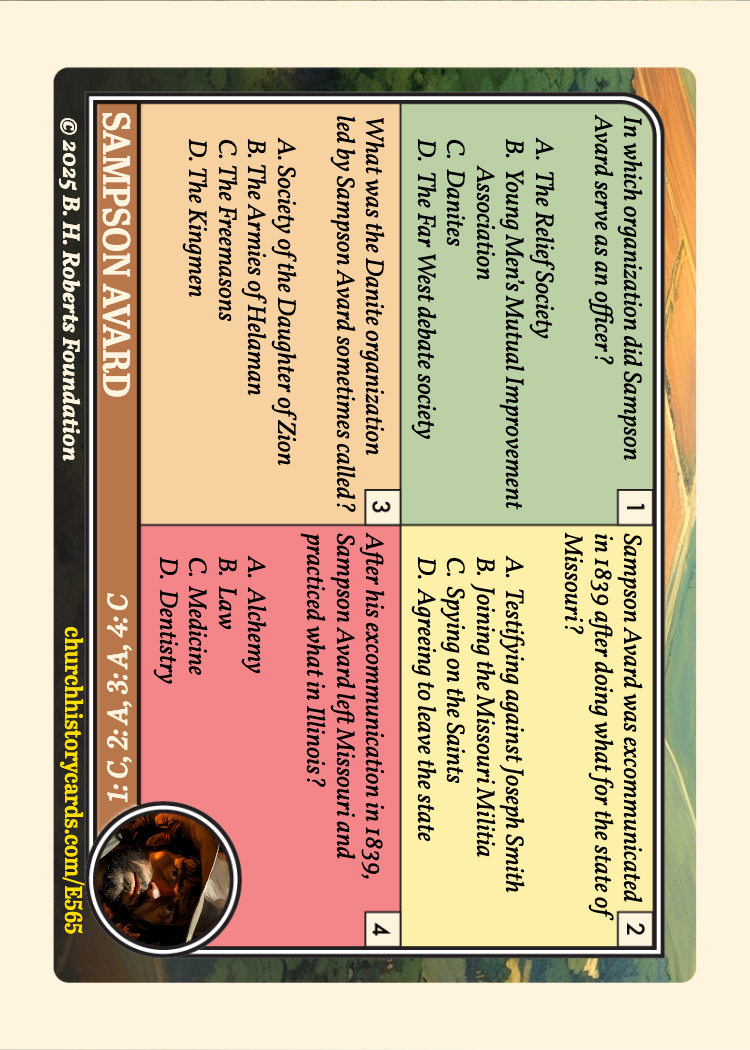 Back of card
