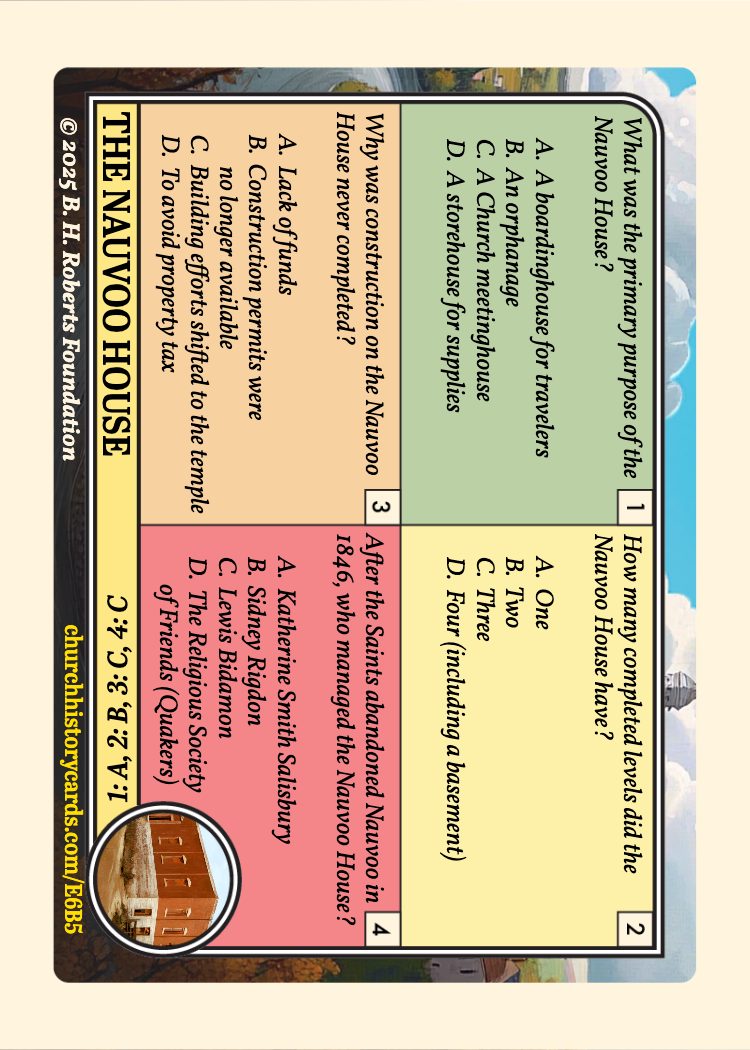 Back of card