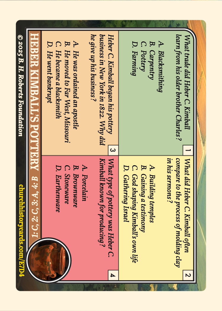 Back of card