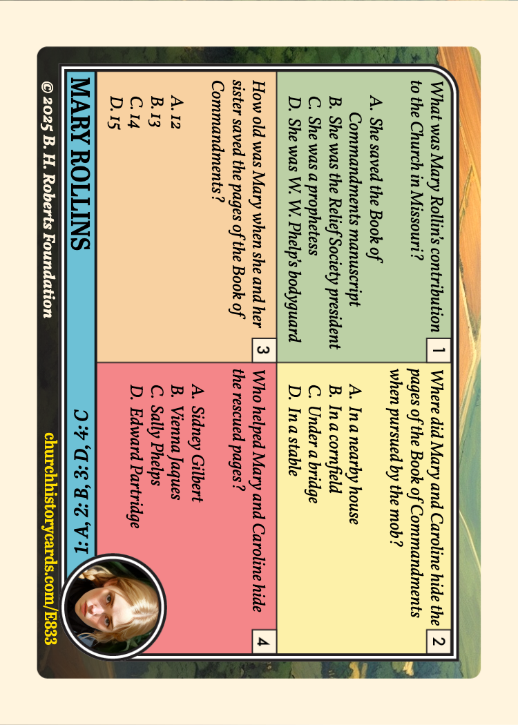 Back of card
