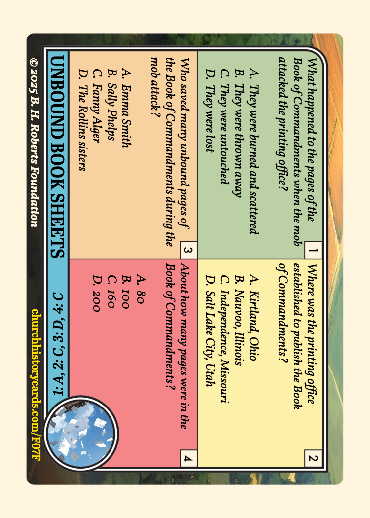 Back of card