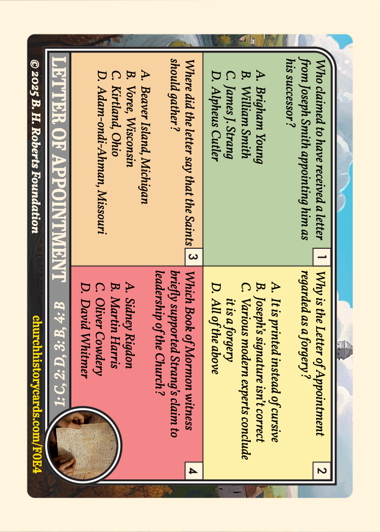 Back of card